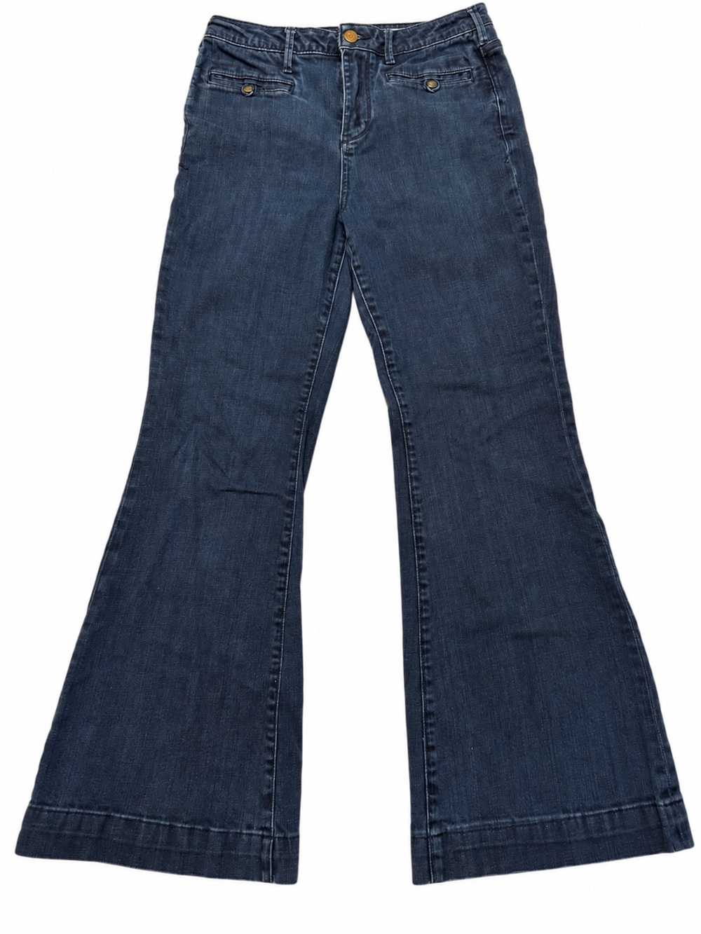 Anthropologie Pilcro Superscript High Rise Flare Jeans 30 Dark Wash